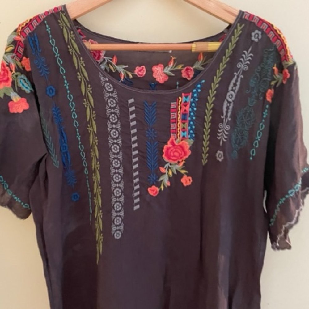 Johnny Was embroidered tunic